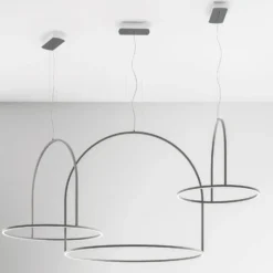 Axolight U-Light 160 -LED-riippuvalo, antrasiitti