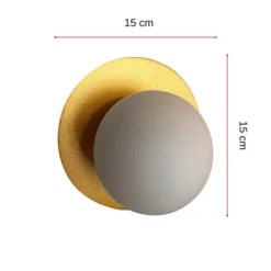 Aylin seinävalaisin, kullanvärinen, Ø 15 cm, metalli, G9