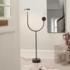 AYTM LED-lattiavalaisin Grasil, musta, marmori, korkeus 127 cm