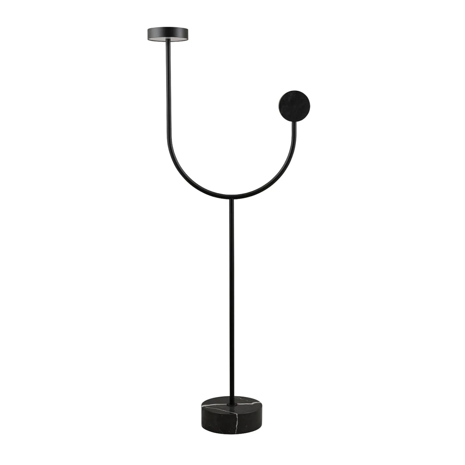 AYTM LED-lattiavalaisin Grasil, musta, marmori, korkeus 127 cm