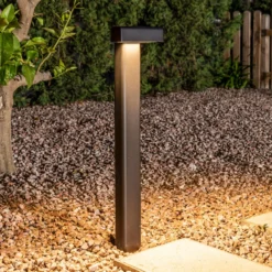 Balic LED-jalustavalaisin, musta, alumiinia, korkeus 58 cm