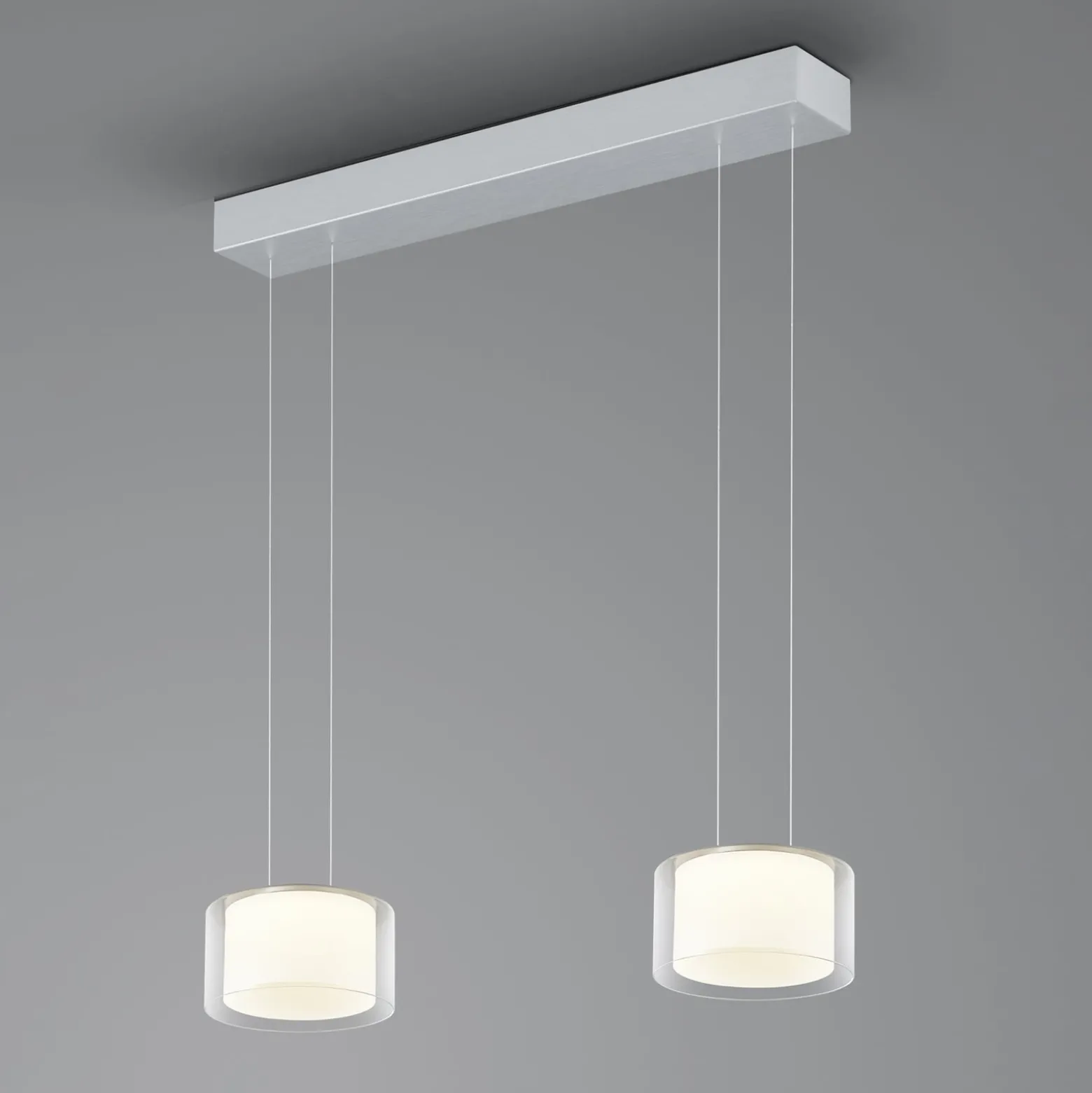BANKAMP Grand Clear LED-riippuvalaisin, kaksi valoa