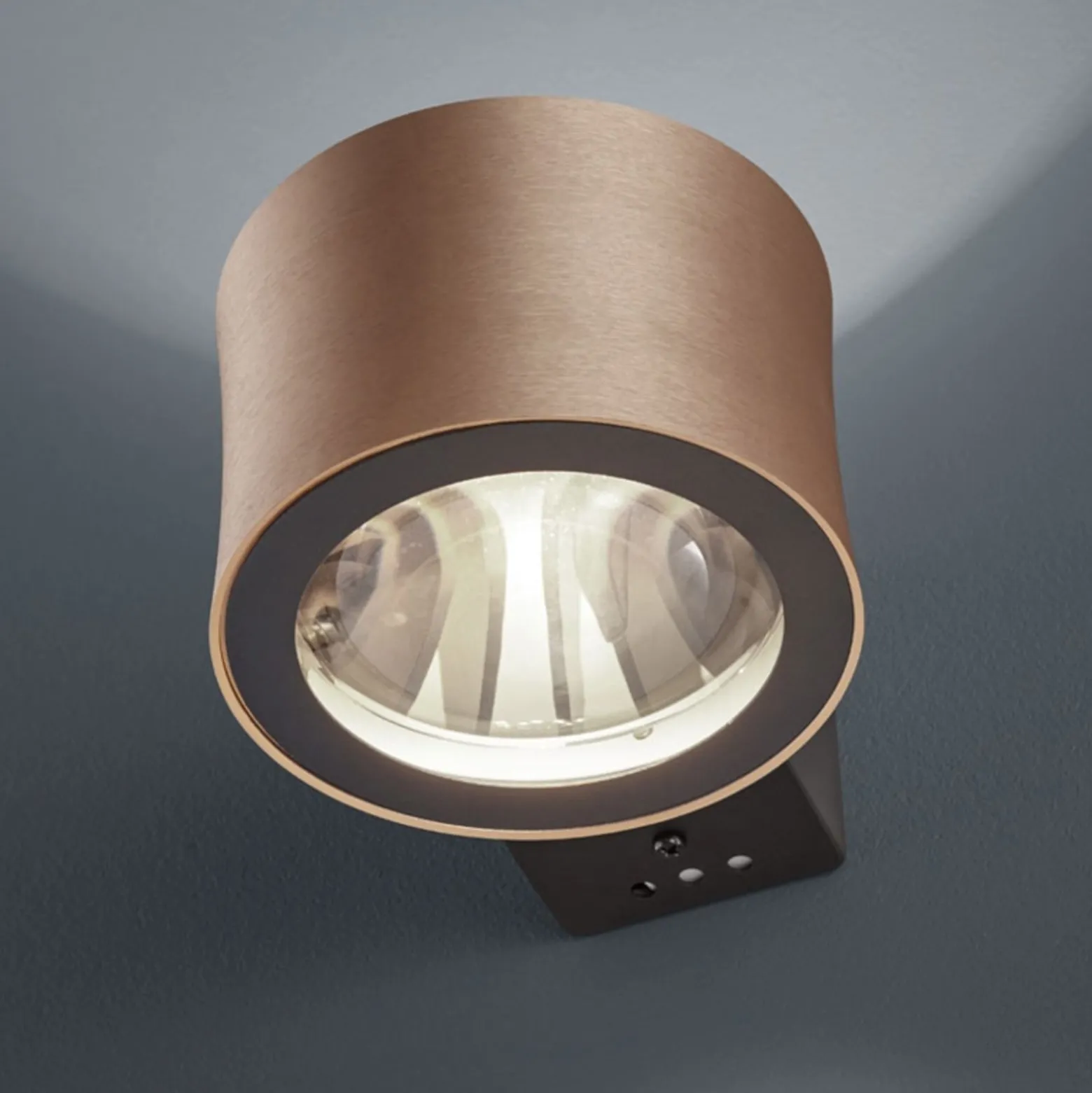 BANKAMP Impulse LED-seinävalaisin ruusukulta