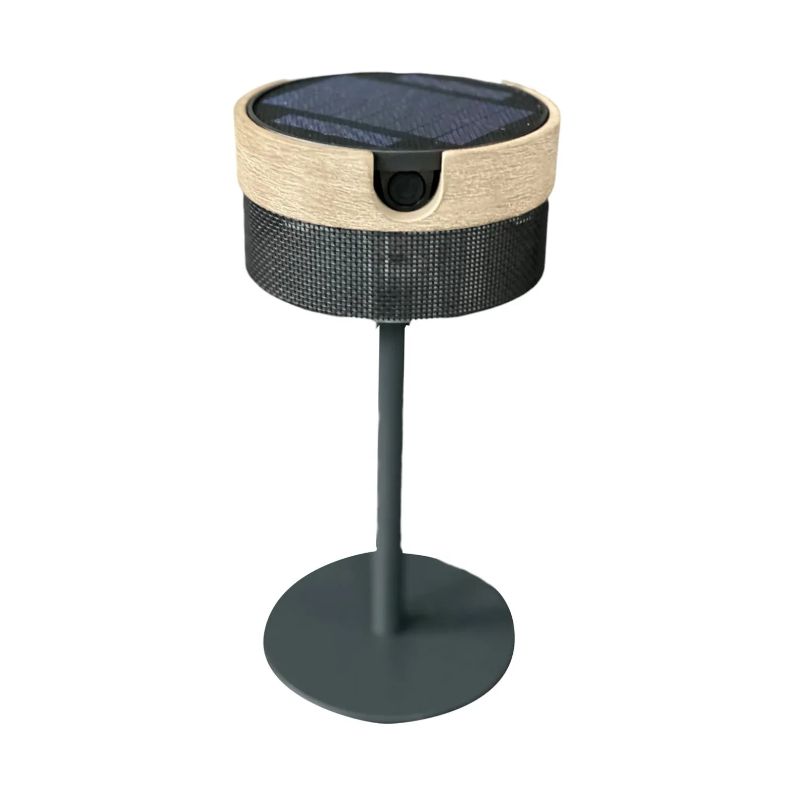 Bateak LED-aurinkopöytävalaisin, musta / teak-harmaa, 2700 K