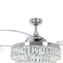 Beacon kattotuuletin valolla Fanaway Veil kromi äänetön kromi