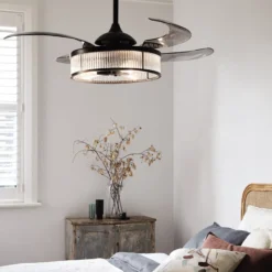 Beacon kattotuulettimen valo Fanaway Corbelle musta äänetön