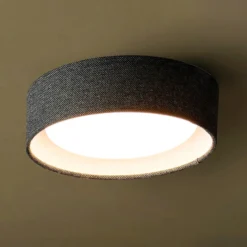 Beacon kattovalaisin Uno, tummanharmaa, tekstiili, Ø 25 cm, GX53