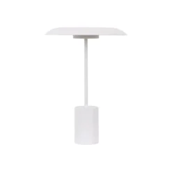 Beacon LED-pöytävalaisin Smith, valkoinen, metalli, USB-portti