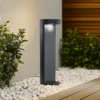 BEGA LED-jalustavalaisin 84749, grafiitti, valualumiini, lasi