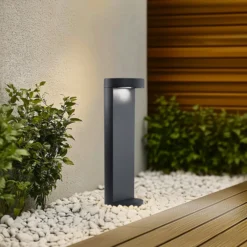 BEGA LED-jalustavalaisin 84749, grafiitti, valualumiini, lasi