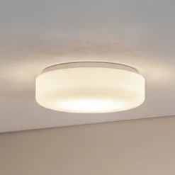 BEGA LED-kattovalaisin 50036P K3, valkoinen, Ø 35 cm, muovi DALI