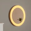 BEGA LED-peili Studio Line musta-messinki, Ø 50 cm