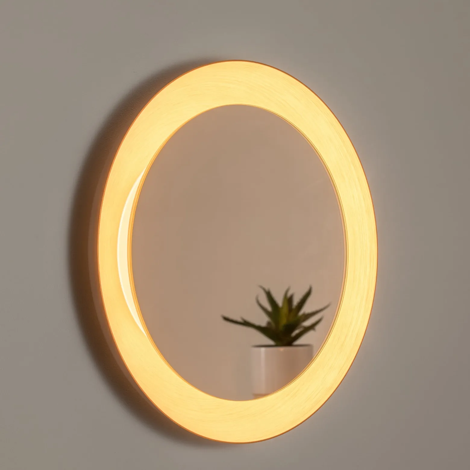 BEGA LED-peili Studio Line musta-messinki, Ø 50 cm
