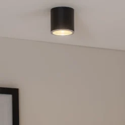 BEGA LED-pinta-asennuspistevalaisin Studio Line, musta/alu, Ø 9 cm,