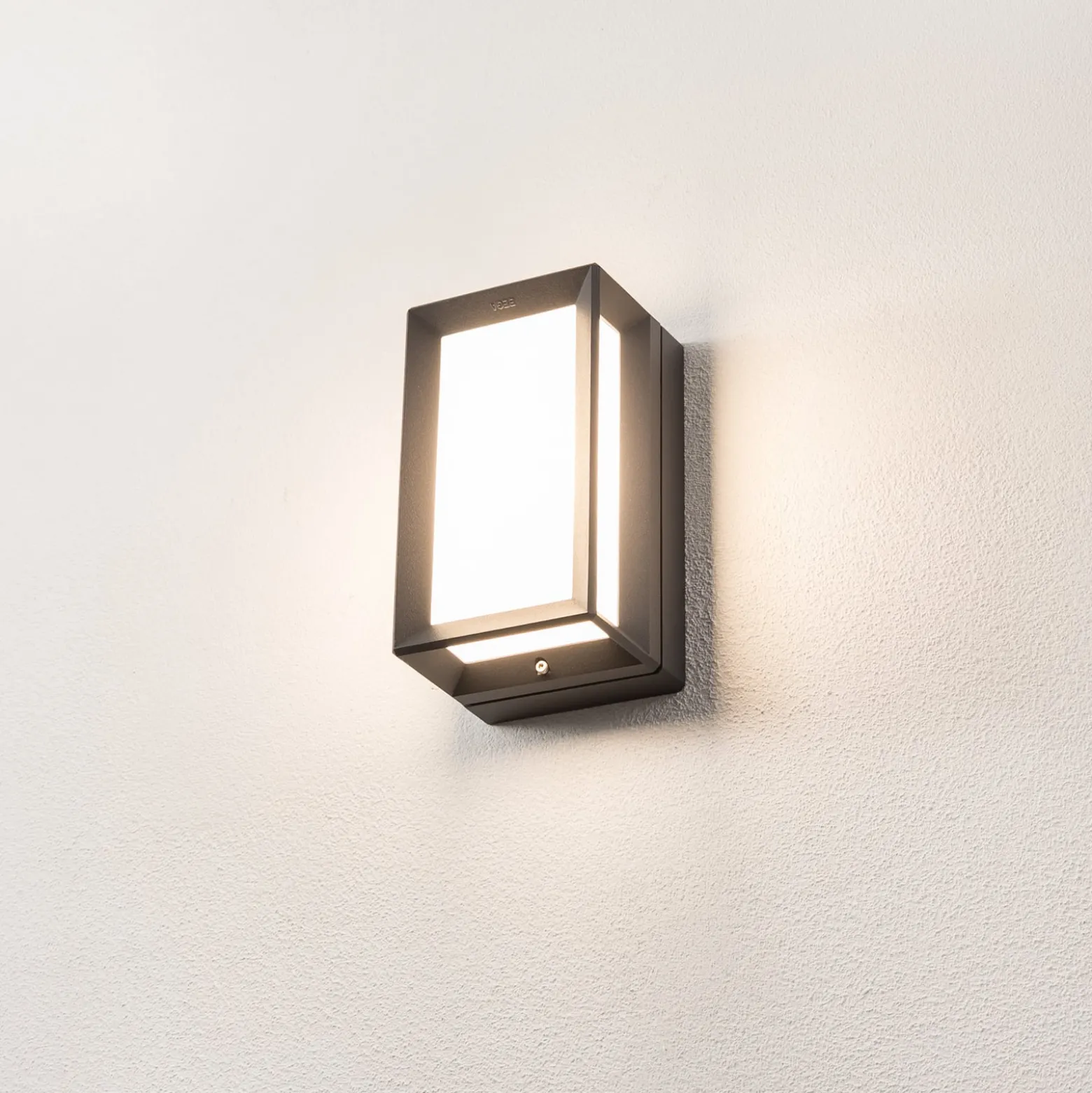 BEGA LED-ulkoseinävalaisin 22750 K3, grafiitti, valettu alumiini. Lasi