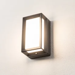 BEGA LED-ulkoseinävalaisin 22750 K3, grafiitti, valettu alumiini. Lasi