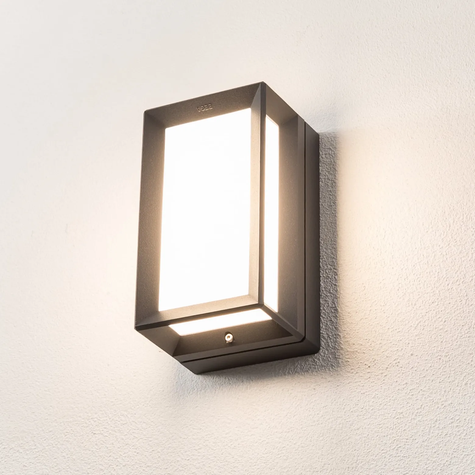 BEGA LED-ulkoseinävalaisin 22750 K3, grafiitti, valettu alumiini. Lasi