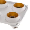 BEGA LED upotettava valaisin Studio Line, valkoinen/messinki, 4 valoa.