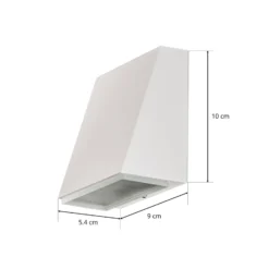 BEGA 78047 Seinävalaisin trapetsimainen 3000K 9cm valkoinen 255lm