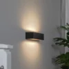 BEGA Studio Line LED-seinävalaisin, musta, metalli, 30 cm