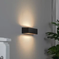 BEGA Studio Line LED-seinävalaisin, musta, metalli, 30 cm