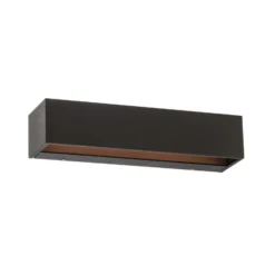 BEGA Studio Line LED-seinävalaisin, musta, metalli, 30 cm