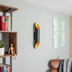 BEGA Studio Line seinävalaisin leikattu 28W musta/messinki