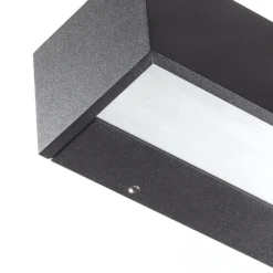 BEGA Studio Line seinävalo leveä musta/alu 50cm