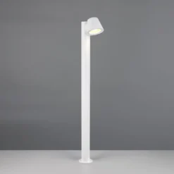 Beni-pylväsvalaisin, mattavalkoinen, korkeus 100 cm, metallia