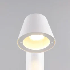 Beni-pylväsvalaisin, mattavalkoinen, korkeus 100 cm, metallia