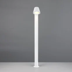 Beni-pylväsvalaisin, mattavalkoinen, korkeus 100 cm, metallia