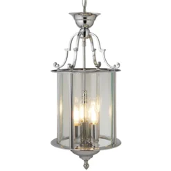 Bevelled Lantern -riippuvalo, lasi, kromi