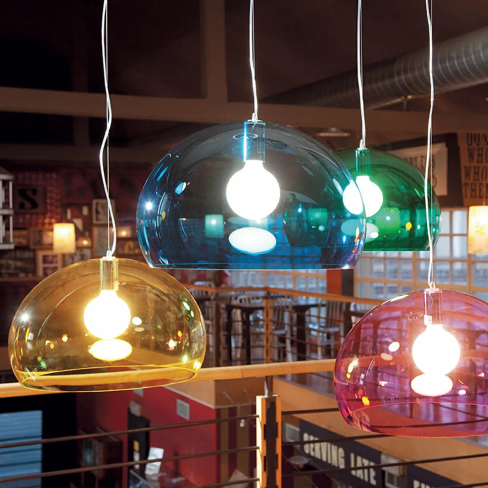 Big FL/Y – design-riippuvalo, LED, vihreä