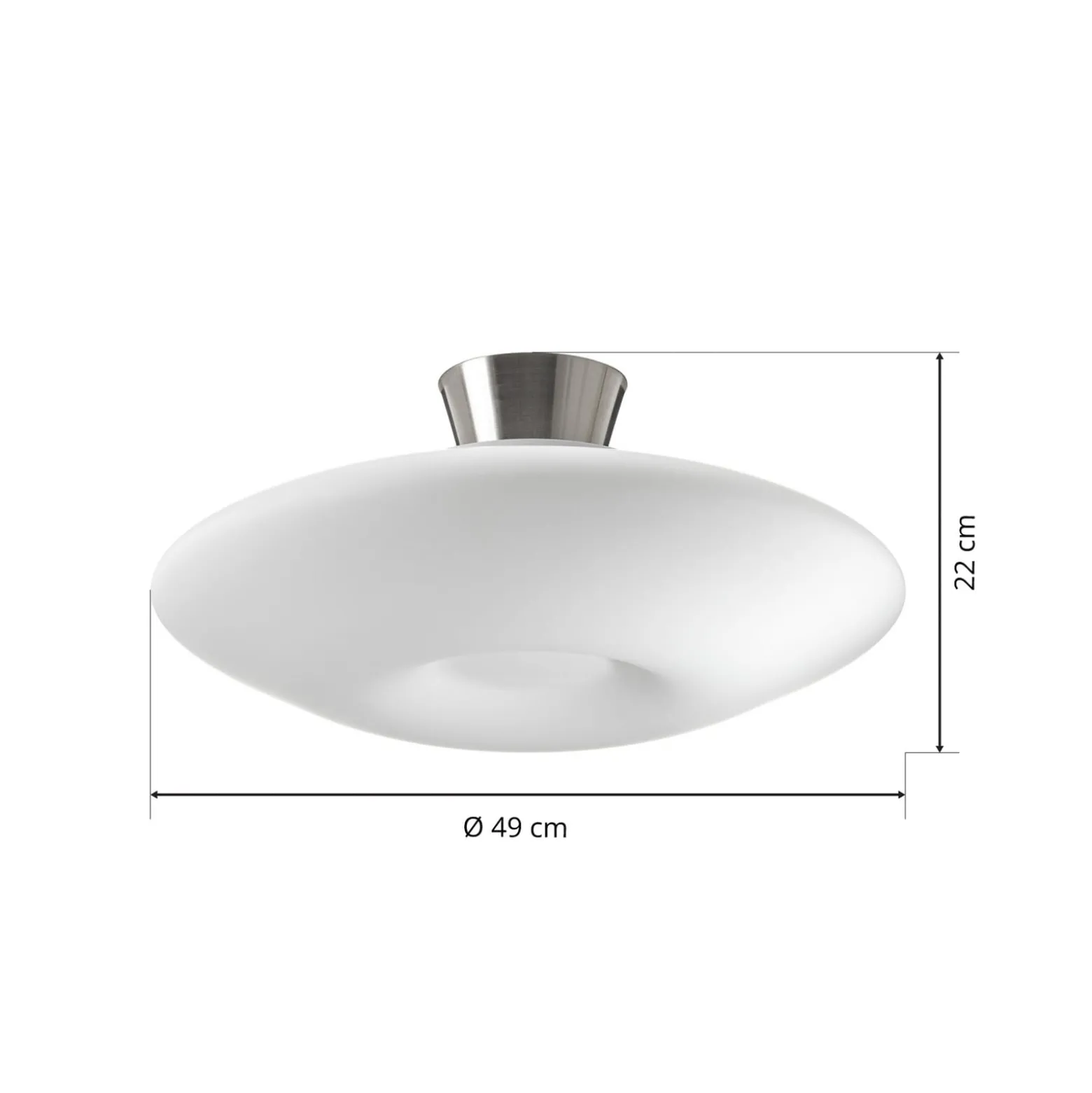 Blanc kattovalaisin, opaali lasi, matta nikkeli