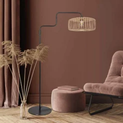 Bloeba-maavalaisin, musta/luonnonvärinen bambu, korkeus 150 cm