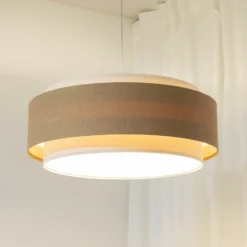 Boho Elegant-riippuvalaisin, beige/creme, Ø 60 cm, tekstiili