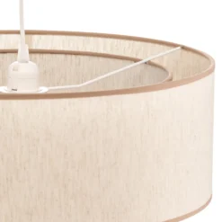 Boho-riippuvalaisin, beige, halkaisija 45 cm, tekstiili