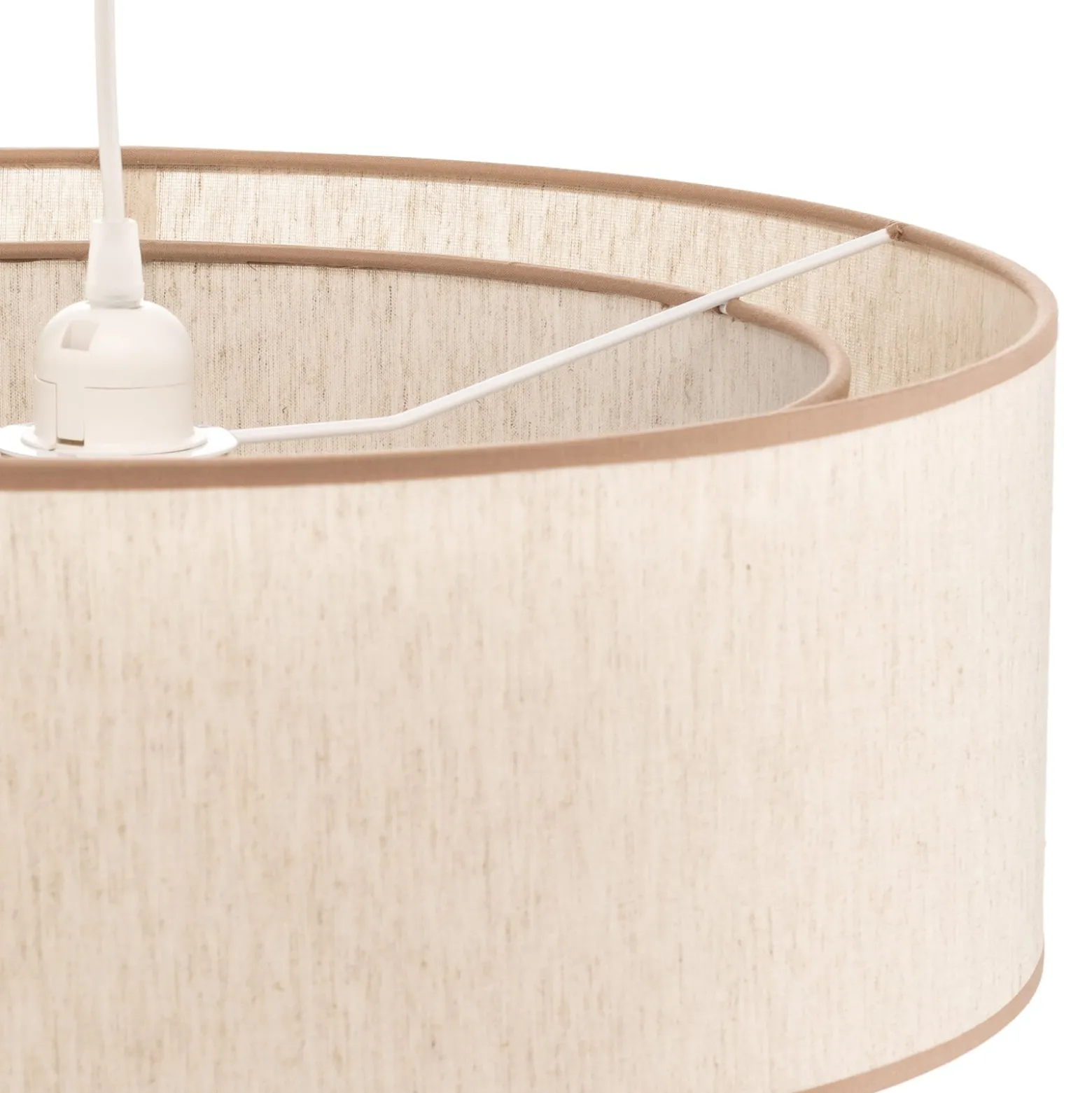 Boho-riippuvalaisin, beige, halkaisija 45 cm, tekstiili