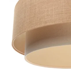 Boho-riippuvalaisin, kerma/beige, Ø 50 cm, korkeus 21 cm, juutti
