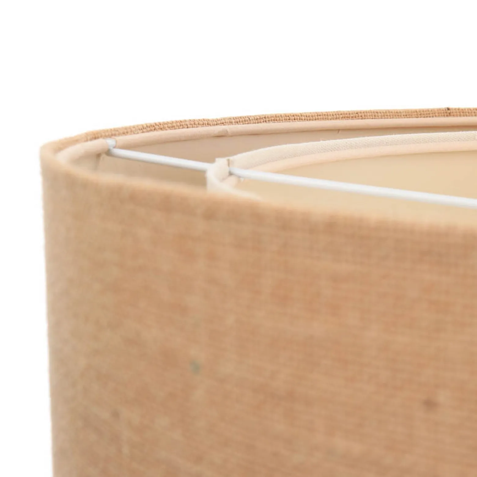 Boho-riippuvalaisin, kerma/beige, Ø 50 cm, korkeus 21 cm, juutti
