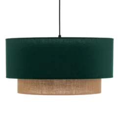 Boho-riippuvalaisin, tummanvihreä/ruskea, halkaisija 45 cm, tekstiili