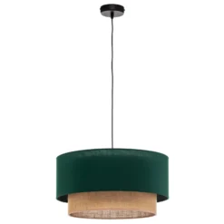 Boho-riippuvalaisin, tummanvihreä/ruskea, halkaisija 45 cm, tekstiili