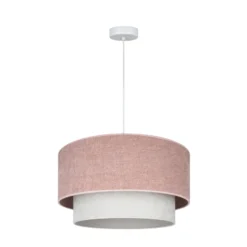 Boho-riippuvalo, beige/vaaleanpunainen, Ø 45 cm, tekstiili, E27