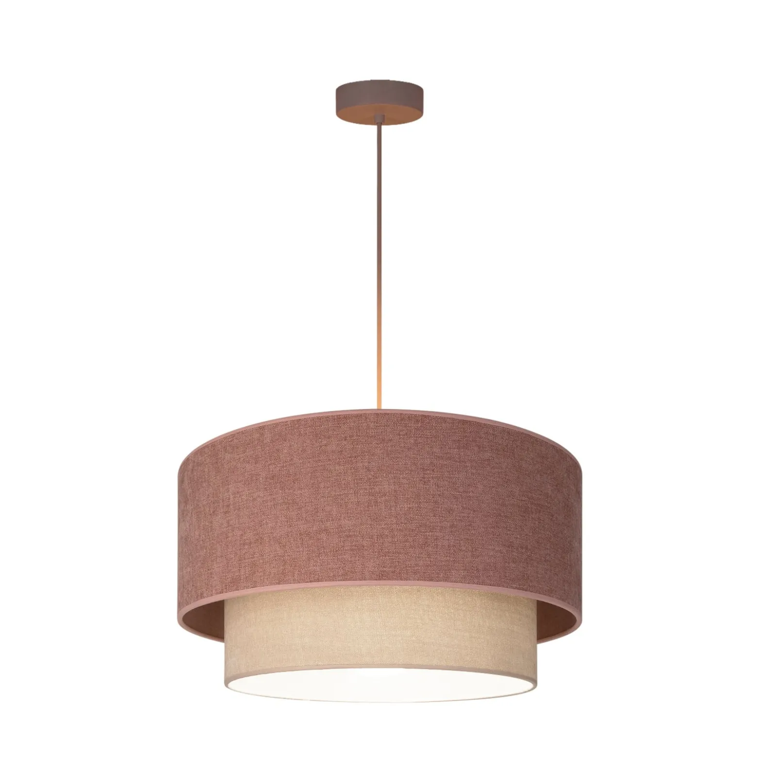 Boho-riippuvalo, beige/vaaleanpunainen, Ø 45 cm, tekstiili, E27