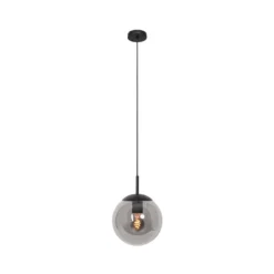 Bollique-riippuvalaisin, musta, Ø 20 cm, lasi, 1-valo, pallovalaisin, pallo