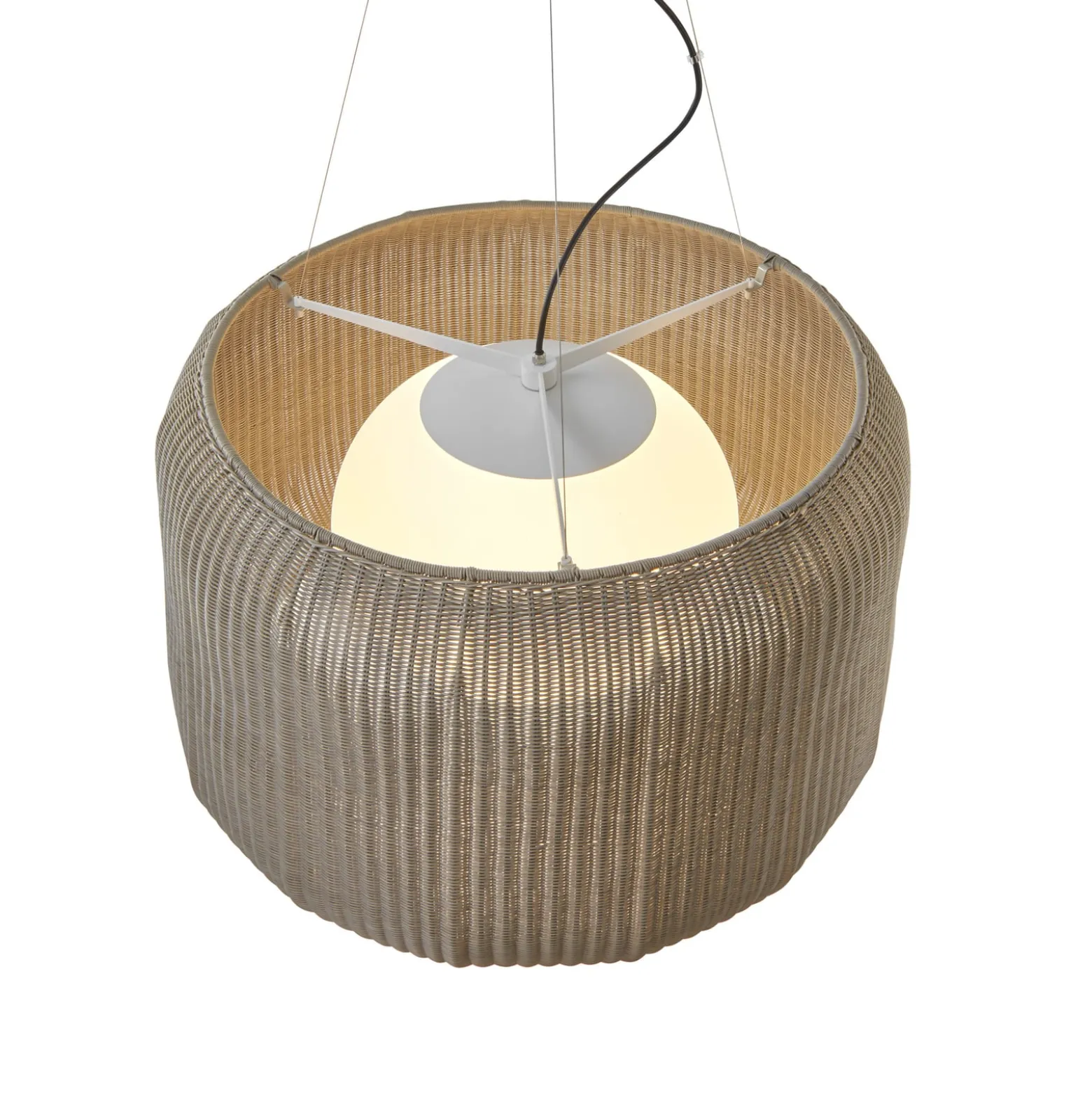 Bover LED-riippuvalaisin Fora 90, luonnonvalkoinen/beige, ulkona