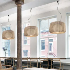 Bover LED-riippuvalaisin Fora 90, luonnonvalkoinen/beige, ulkona
