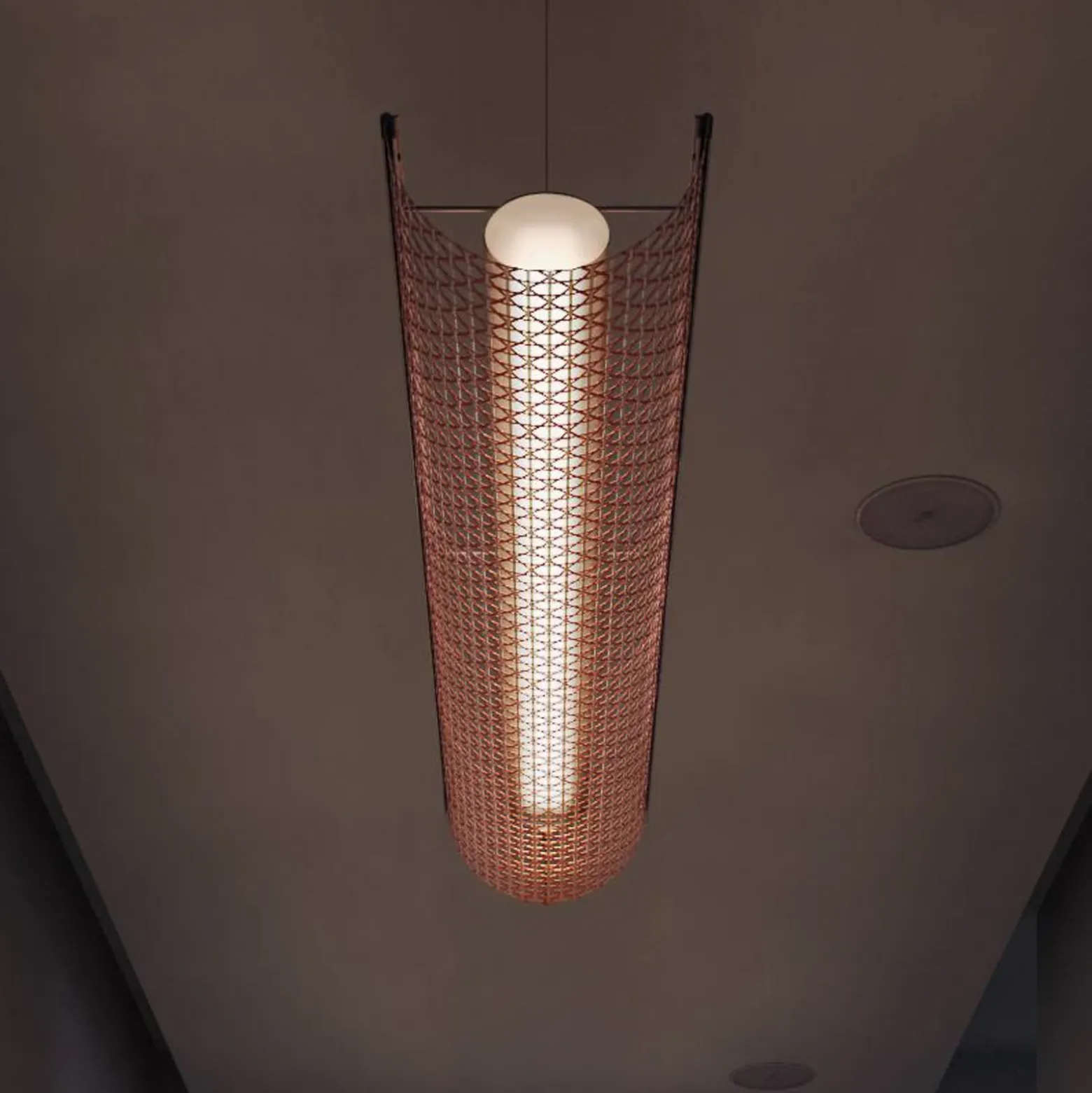 Bover LED-ripustusvalaisin Nans Balis S/140, ruskea/punainen, 140 cm