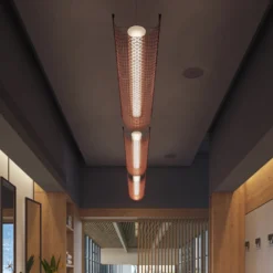 Bover LED-ripustusvalaisin Nans Balis S/140, ruskea/punainen, 140 cm