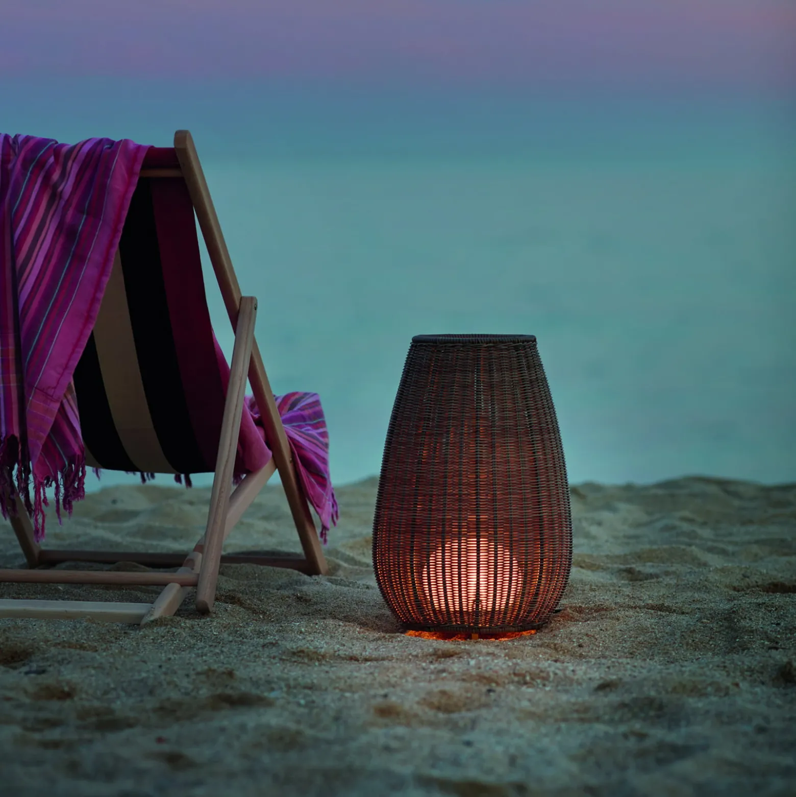 Bover LED terassivalaisin Amphora, 77 cm, grafiitin ruskea/ruskea